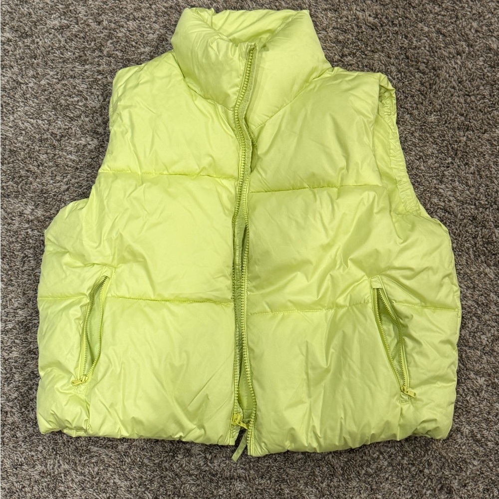 Old Navy Lime Green Puffer Vest